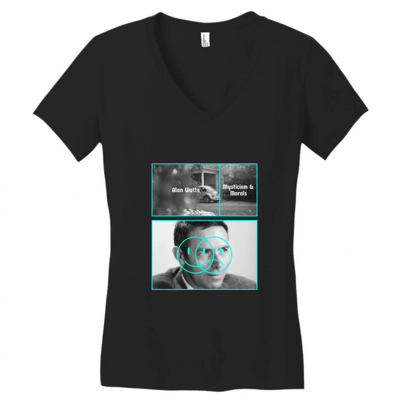 Alan Watts Mysticism And Morals Women's V-Neck T-Shirt by dinginsenter | Artistshot