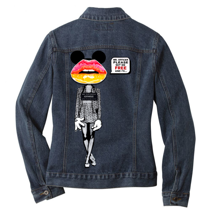 Agatha Mouse Set Me Free Ladies Denim Jacket by AnncCurr | Artistshot