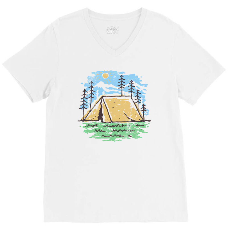 Camper V-neck Tee | Artistshot