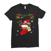 Football Football Lover Socks Santa Hat Christmas Pajama Men Women 137 Ladies Fitted T-shirt | Artistshot