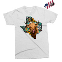 Texas Map Highland Cow Exclusive T-shirt | Artistshot