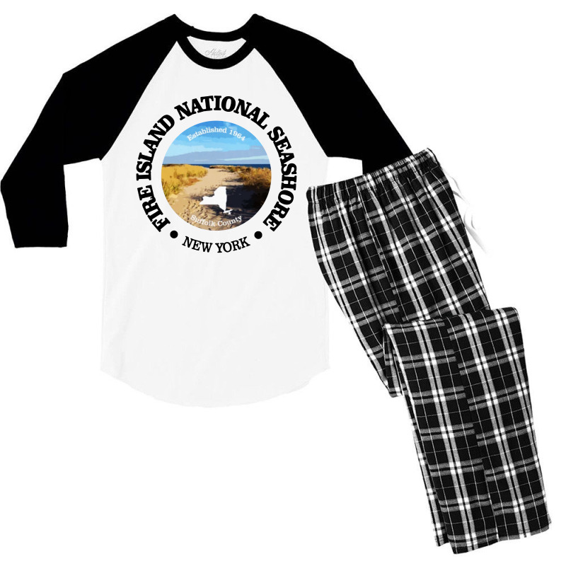 Fire Island National Seashore Men's 3/4 Sleeve Pajama Set by Aibon | Artistshot