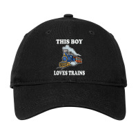 This Boy Loves Trains Gift Train Wagon Lover Gifts T Shirt Adjustable Cap | Artistshot