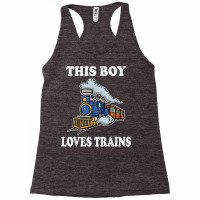 This Boy Loves Trains Gift Train Wagon Lover Gifts T Shirt Racerback Tank | Artistshot