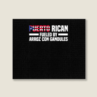 Puerto Rican Fueled By Arroz Con Gandules   Puerto Rico T Shirt Landscape Canvas Print | Artistshot