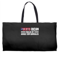 Puerto Rican Fueled By Arroz Con Gandules   Puerto Rico T Shirt Weekender Totes | Artistshot