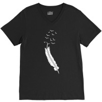 Flying Birds Flock Feather Cool Minimal Art Artists Gift T Shirt V-neck Tee | Artistshot