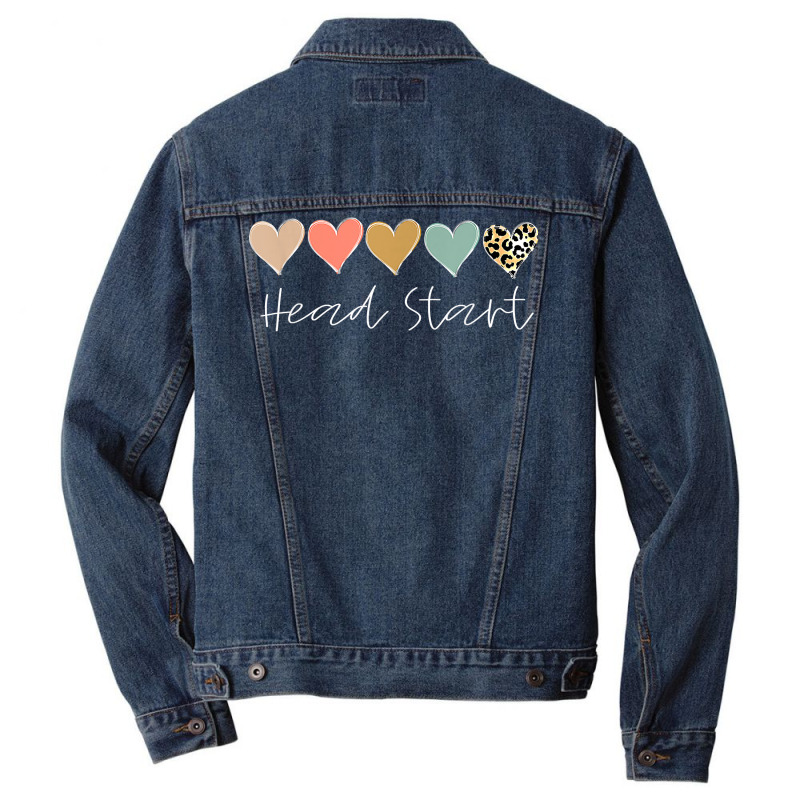 Leopard Hearts Teacher Student, Head Start Back To School T Shirt Men Denim Jacket by aryanahjerich | Artistshot