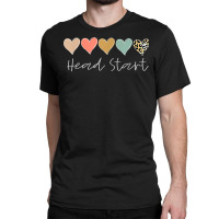 Leopard Hearts Teacher Student, Head Start Back To School T Shirt Classic T-shirt | Artistshot