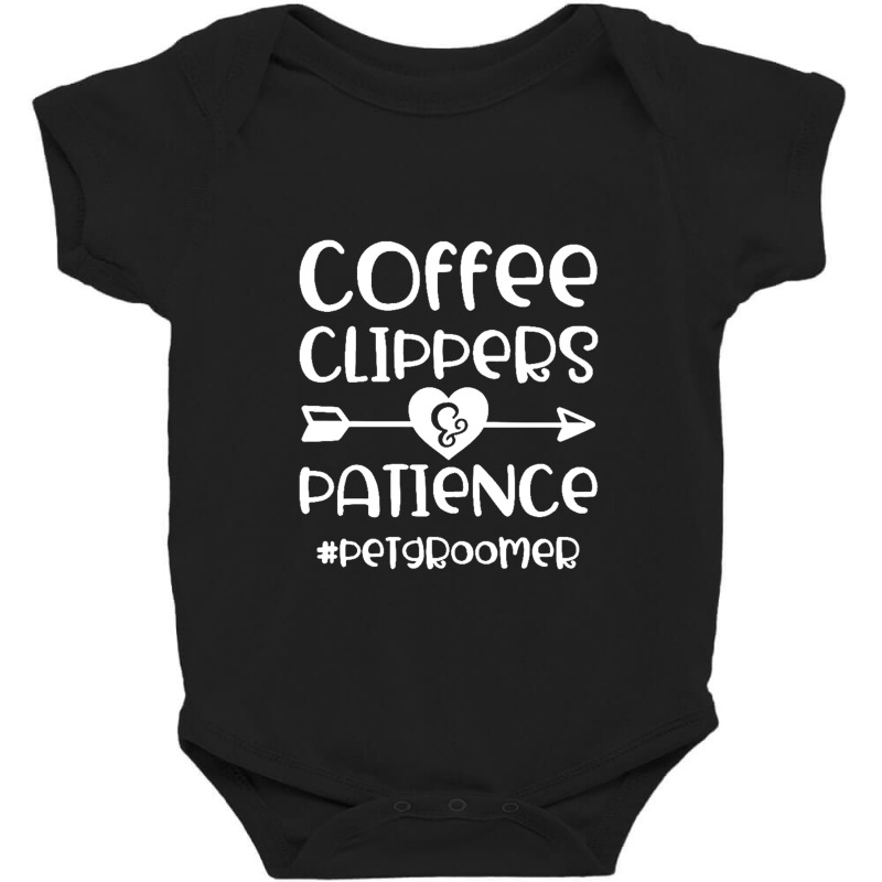 Coffee Clippers & Patience Hashtag Pet Groomer Funny Baby Bodysuit by Gretchen Minnis | Artistshot