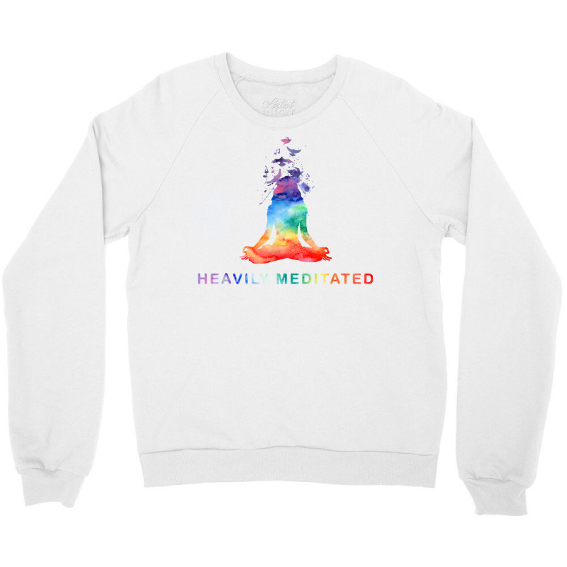 Yoga Girl Heavily Meditated Funny Meditation Rainbow Color T Shirt Crewneck Sweatshirt by nycerecoverdell | Artistshot