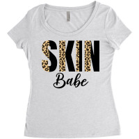 Skin Babe Leopard Skin Esthetician Skin Lover Skincare Premium T Shirt Women's Triblend Scoop T-shirt | Artistshot