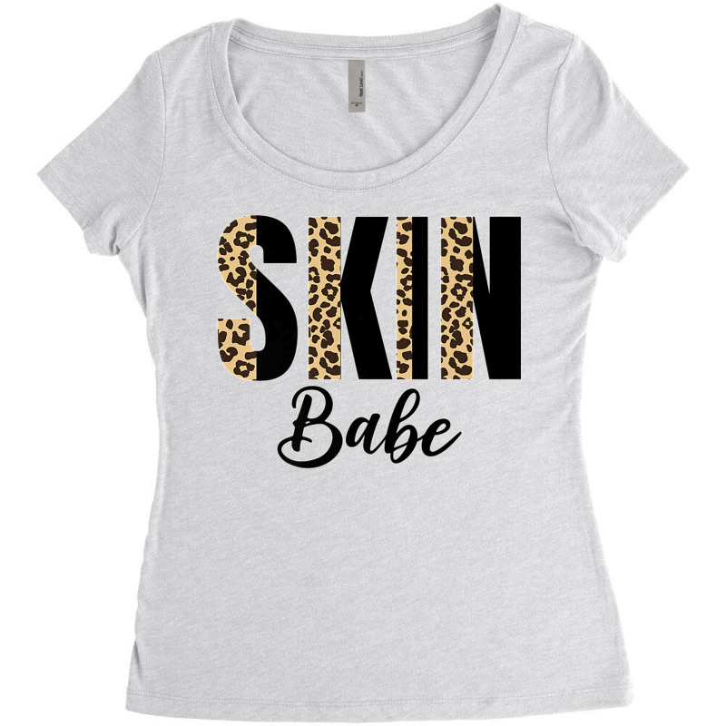 Skin Babe Leopard Skin Esthetician Skin Lover Skincare Premium T Shirt Women's Triblend Scoop T-shirt | Artistshot