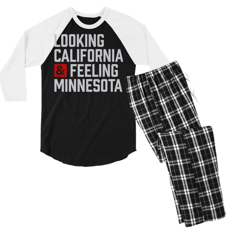 Looking California & Feeling Minnesota Men's 3/4 Sleeve Pajama Set by aryanahjerich | Artistshot