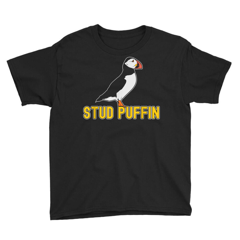 Stud Puffin Birthday Seabird Muffin Arctic Style Animals T Shirt Youth Tee by shoaibmolleda | Artistshot