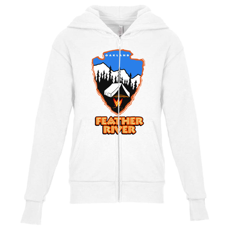 Oakland Feather River Camper Youth Zipper Hoodie by Bertaria | Artistshot