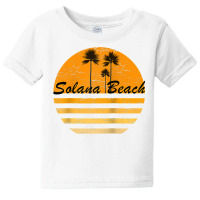 Solana Beach California Retro Tshirt 70's Throwback Surf Raglan Baseba Baby Tee | Artistshot