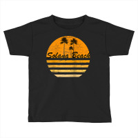 Solana Beach California Retro Tshirt 70's Throwback Surf Raglan Baseba Toddler T-shirt | Artistshot