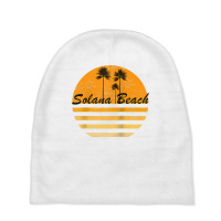 Solana Beach California Retro Tshirt 70's Throwback Surf Raglan Baseba Baby Beanies | Artistshot