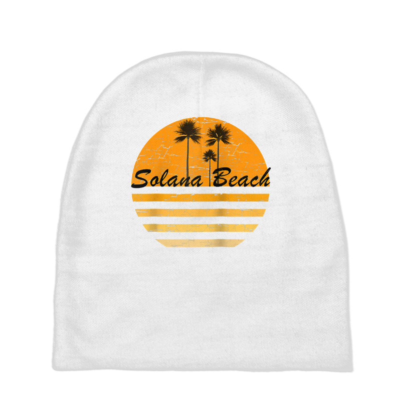 Solana Beach California Retro Tshirt 70's Throwback Surf Raglan Baseba Baby Beanies by michealamifflin | Artistshot