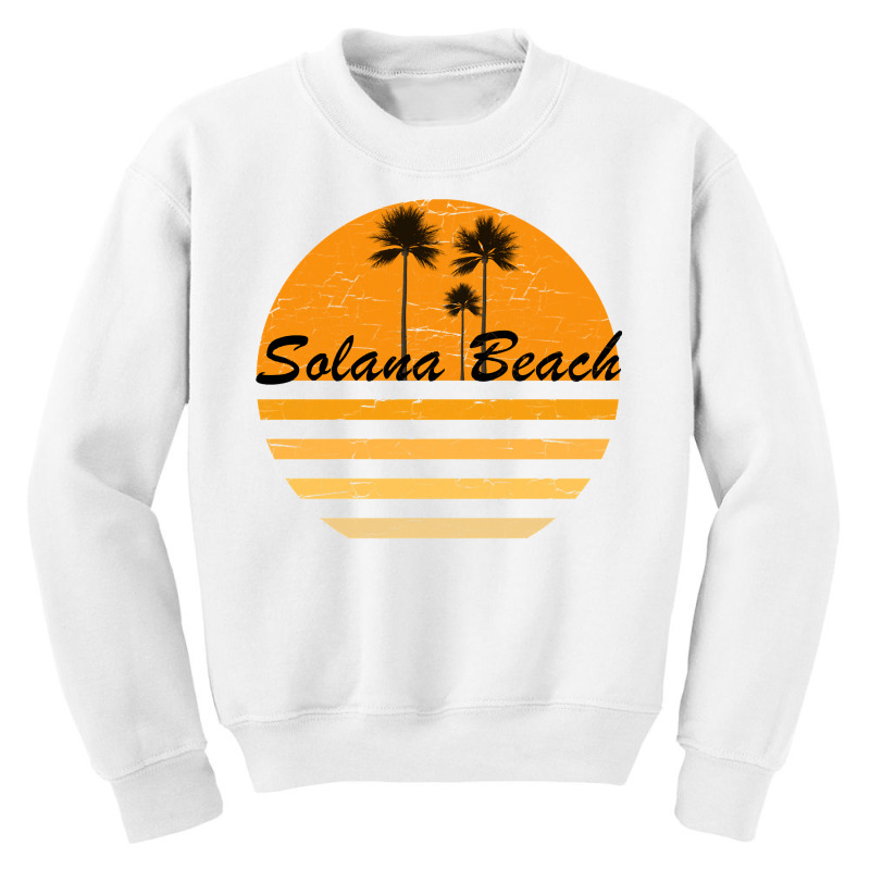 Solana Beach California Retro Tshirt 70's Throwback Surf Sweatshirt Youth Sweatshirt by michealamifflin | Artistshot