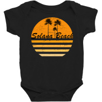 Solana Beach California Retro Tshirt 70's Throwback Surf Sweatshirt Baby Bodysuit | Artistshot