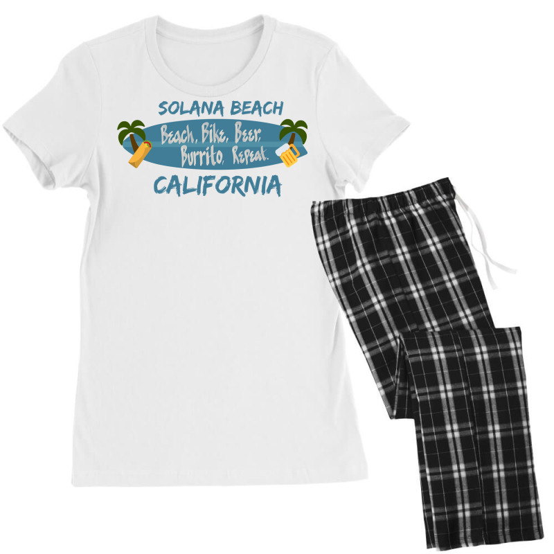 Solana Beach Hoodie San Diego California Men Women Surf Women's Pajamas Set by michealamifflin | Artistshot