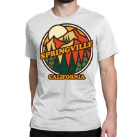 Vintage Springville, California Mountain Hiking Souvenir Pri Long Slee Classic T-shirt | Artistshot