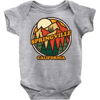 Vintage Springville, California Mountain Hiking Souvenir Pri Long Slee Baby Bodysuit | Artistshot