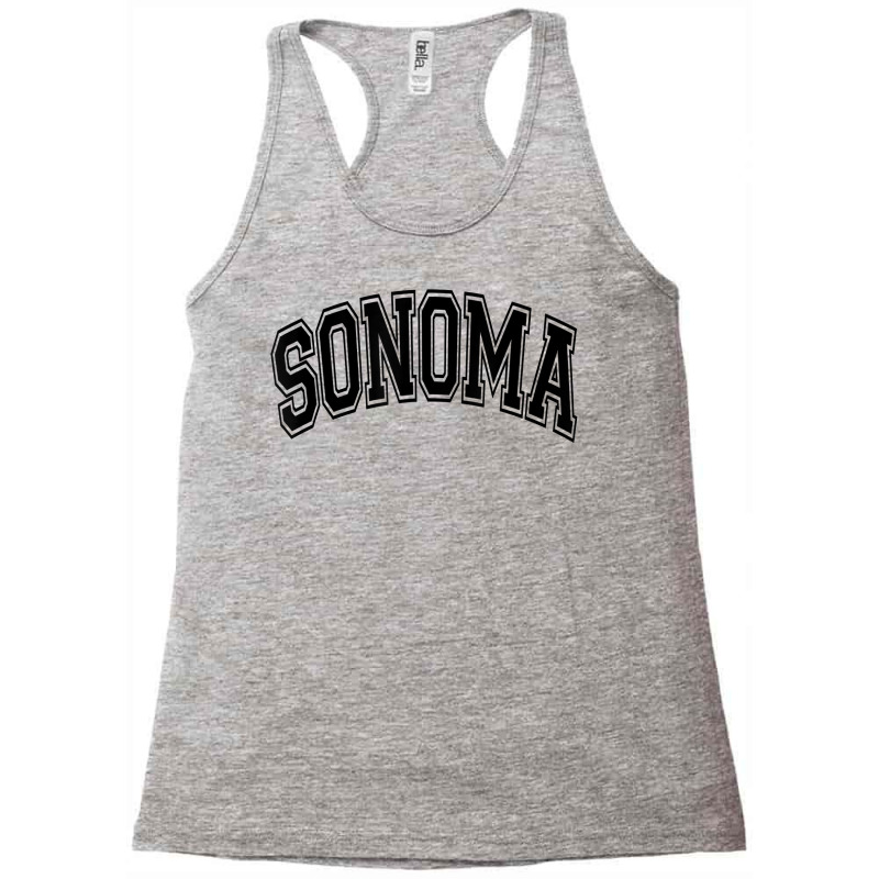 Sonoma California Varsity Style Text Gray With Black Print T Shirt Racerback Tank by michealamifflin | Artistshot