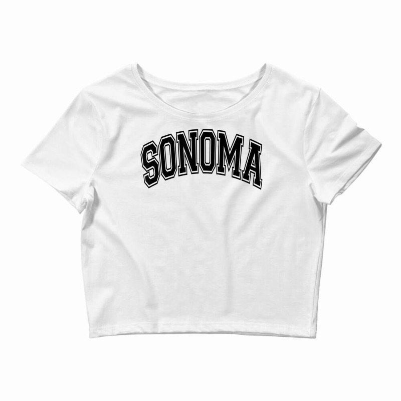 Sonoma California Varsity Style Text Gray With Black Print T Shirt Crop Top by michealamifflin | Artistshot