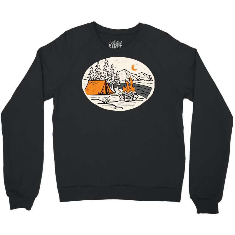 Camping Crewneck Sweatshirt by Quilimo | Artistshot