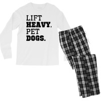 Lift Heavy Pet Dogs Funny Gym Workout Weight Lifting Gift Tank Top Men's Long Sleeve Pajama Set | Artistshot