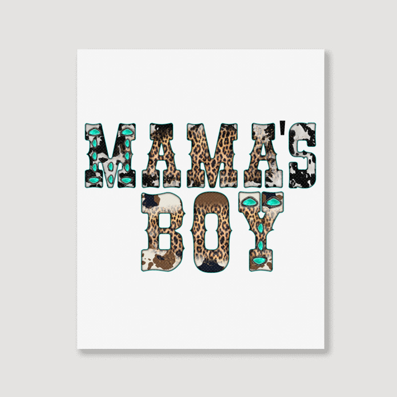 Western Mama's Boy Portrait Canvas Print | Artistshot