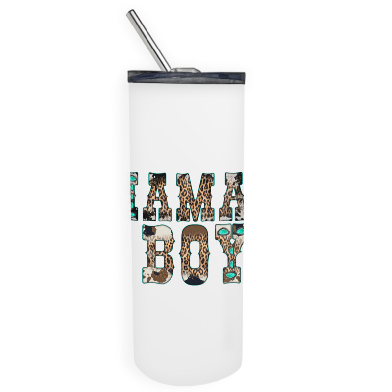 Western Mama's Boy Skinny Tumbler | Artistshot