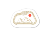 Retro Rock Climbing Bouldering Mountain Carabiner Clip Tee T Shirt Sticker | Artistshot