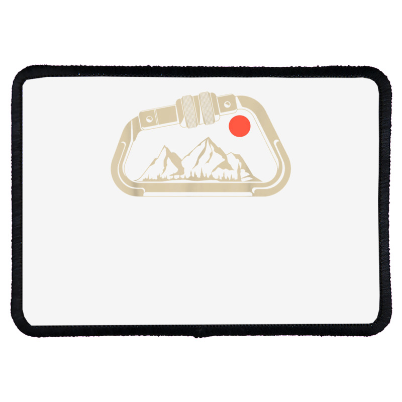 Retro Rock Climbing Bouldering Mountain Carabiner Clip Tee T Shirt Rectangle Patch | Artistshot