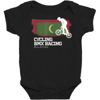 Bmx Bike Maldives Flag Biking Cycling Racing Bmx T Shirt Baby Bodysuit | Artistshot