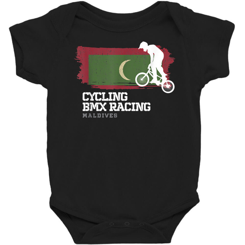 Bmx Bike Maldives Flag Biking Cycling Racing Bmx T Shirt Baby Bodysuit | Artistshot