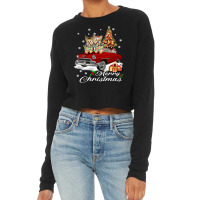 Dog Yorkshire Terrier On Red Truck Christmas Pajama Dogs 77 Paw Cropped Sweater | Artistshot