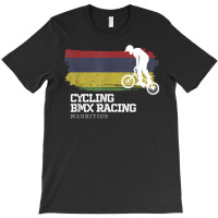 Bmx Bike Mauritius Flag Biking Cycling Racing Bmx T Shirt T-shirt | Artistshot