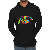 Autism Papa Bear Autism Awareness Lightweight Hoodie | Artistshot