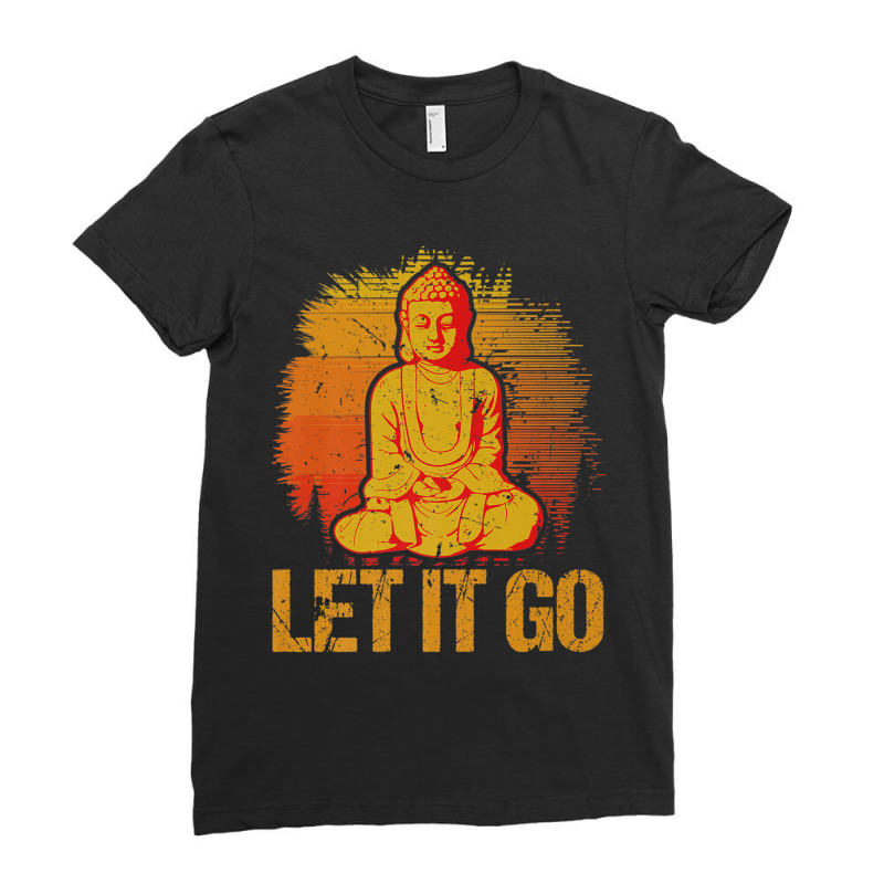 Buddhism Buddha Meditate Ladies Fitted T-Shirt by criticizematter | Artistshot