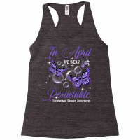 In April We Wear Periwinkle Butterfly Esophageal Cancer T Shirt Racerback Tank | Artistshot