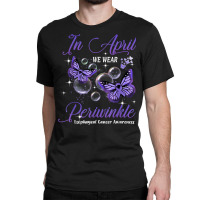 In April We Wear Periwinkle Butterfly Esophageal Cancer T Shirt Classic T-shirt | Artistshot