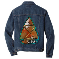 Cowhide Rusty Arrowhead Men Denim Jacket | Artistshot