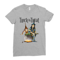 Hello Halloween Trick Or Treat Ladies Fitted T-shirt | Artistshot