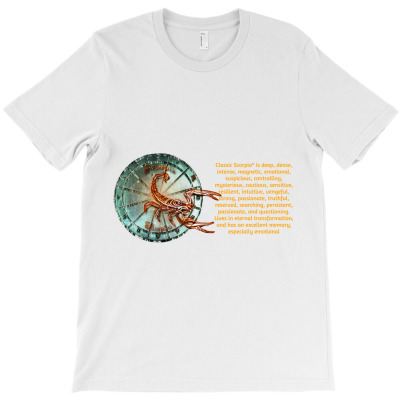 Scorpion Sign Zodiac Horoscope Zodiac Astrology T-shirt T-shirt Designed By Arnaldo Da Silva Tagarro