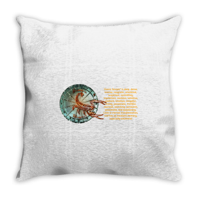 Scorpion Sign Zodiac Horoscope Zodiac Astrology T-shirt Throw Pillow Designed By Arnaldo Da Silva Tagarro