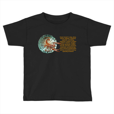 Scorpion Sign Zodiac Horoscope Zodiac Astrology T-shirt Toddler T-shirt Designed By Arnaldo Da Silva Tagarro